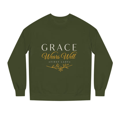 Grace Wears Well Sweatshirt — 'Grace Wears Well' Inspirational Crewneck
