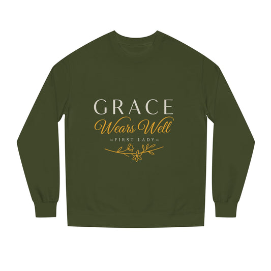 Grace Wears Well Sweatshirt — 'Grace Wears Well' Inspirational Crewneck