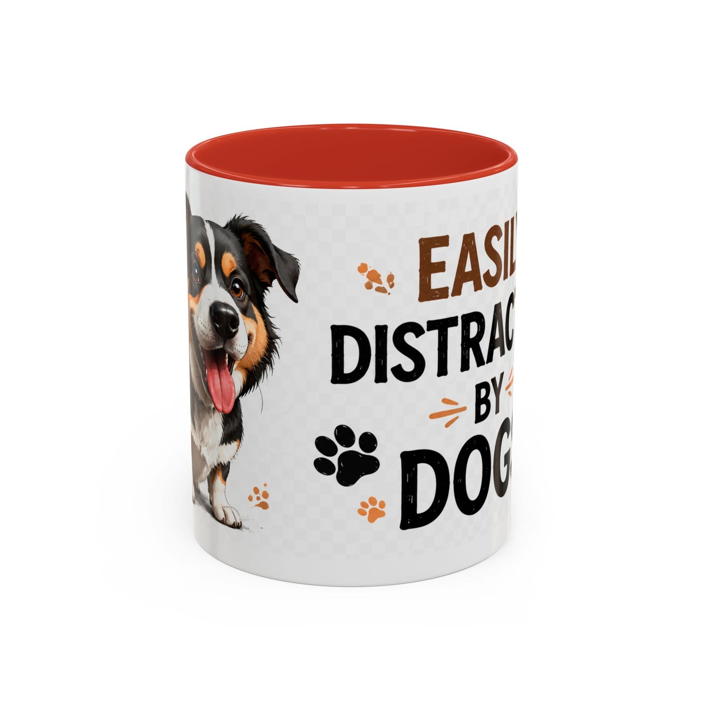 Easily Distracted By Dogs Coffee Mug – Dog Lover Accent Mug (11/15oz)
