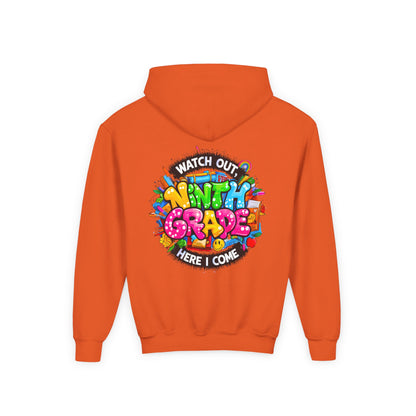 Kids' 4th Grade Hoodie – "Watch Out 4th Grade Here I Come" Colorful Back-to-School Sweatshirt