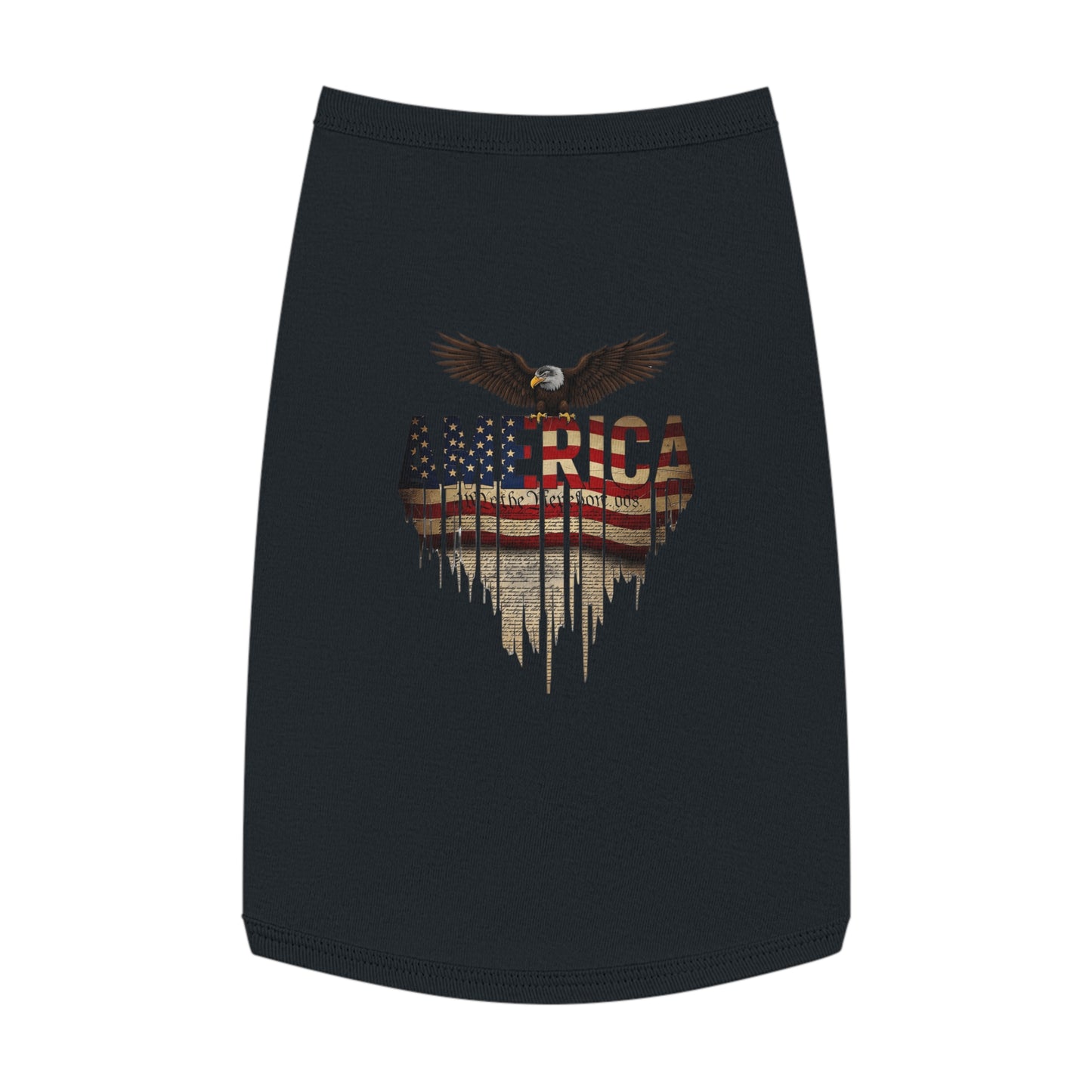 Patriotic Pet Tank Top – American Flag & Bald Eagle Dog Shirt