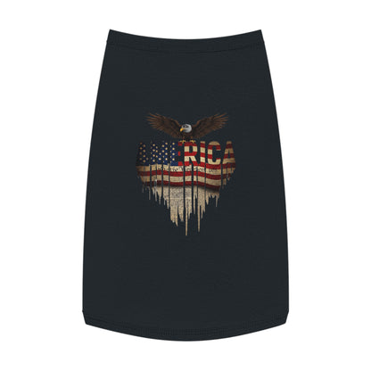 Patriotic Pet Tank Top – American Flag & Bald Eagle Dog Shirt