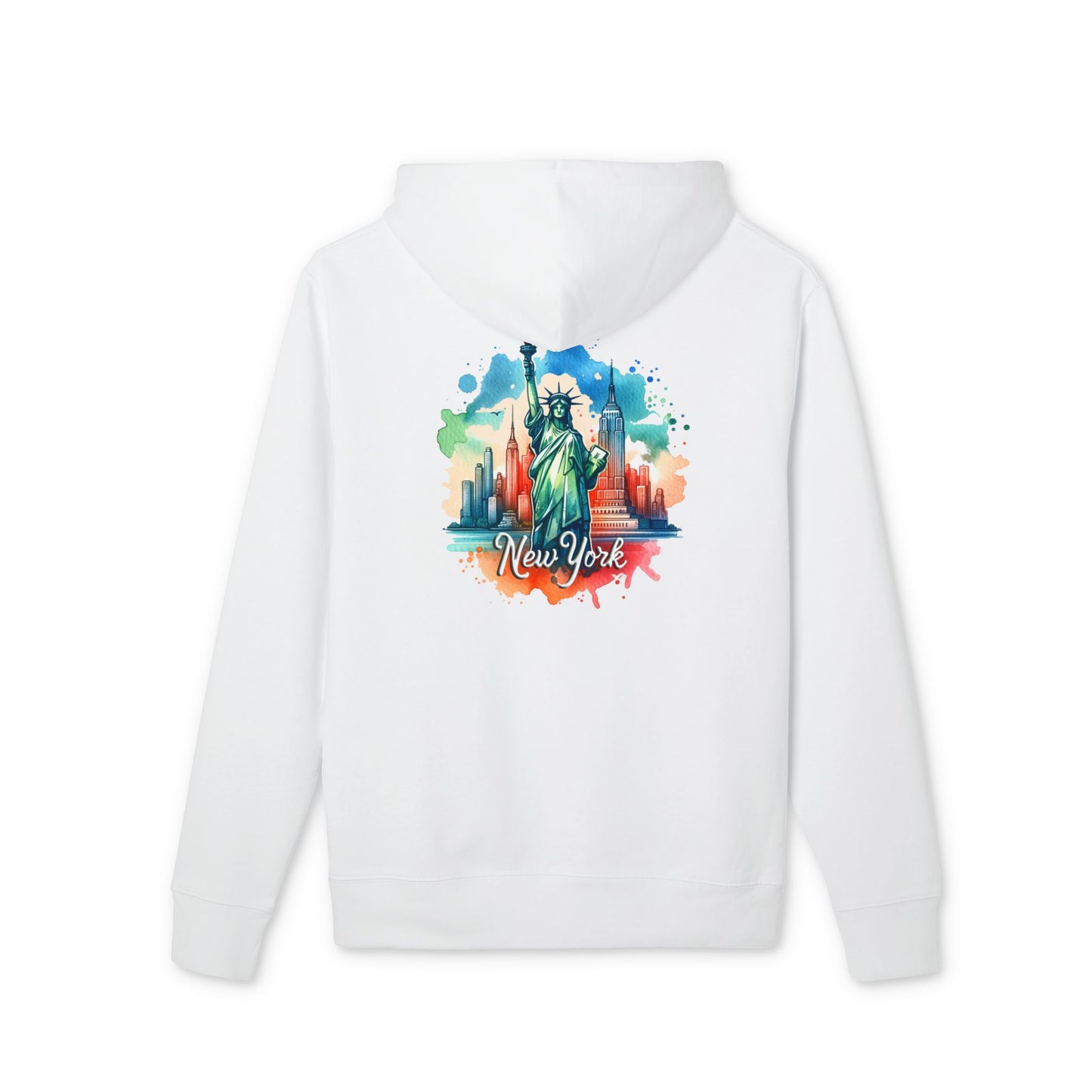 New York Watercolor Statue of Liberty Hoodie