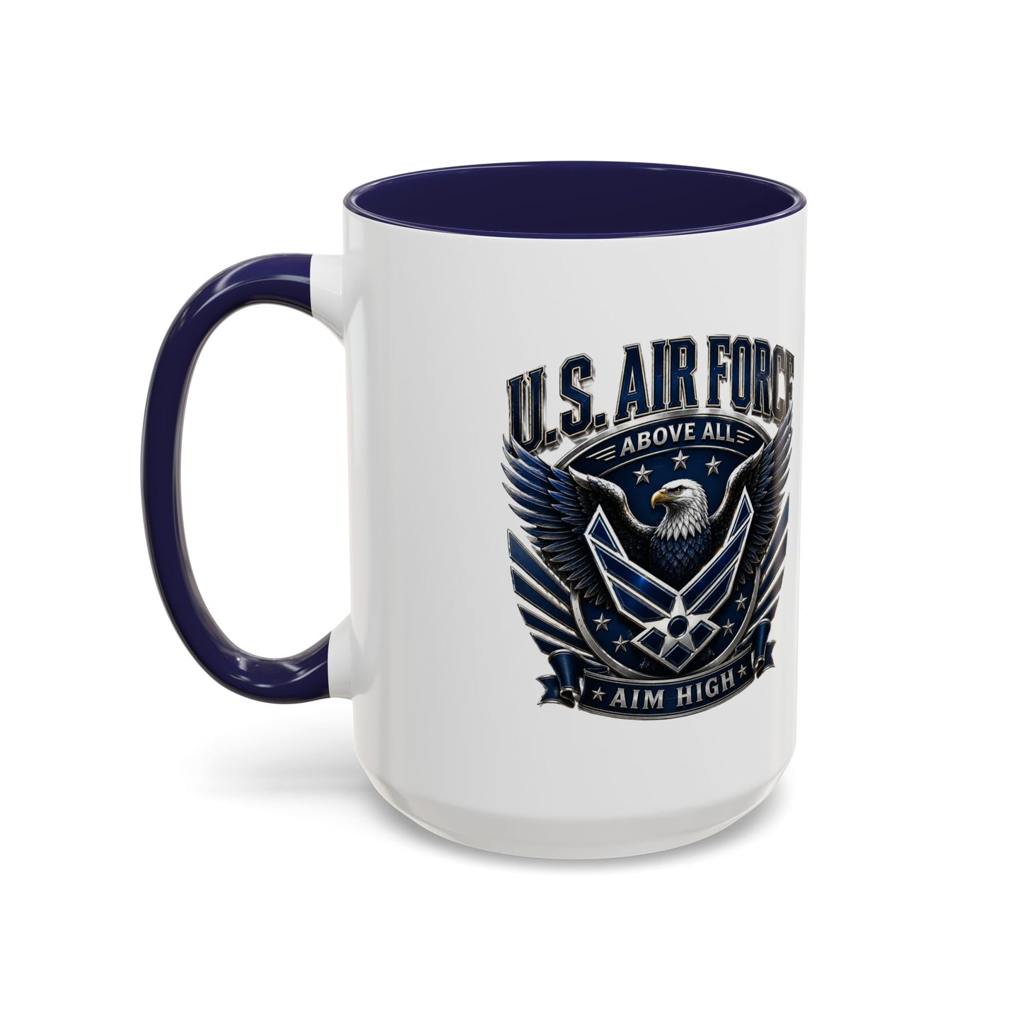 U.S. Air Force Eagle Coffee Mug – "Aim High" Accent Ceramic Mug (11/15oz)