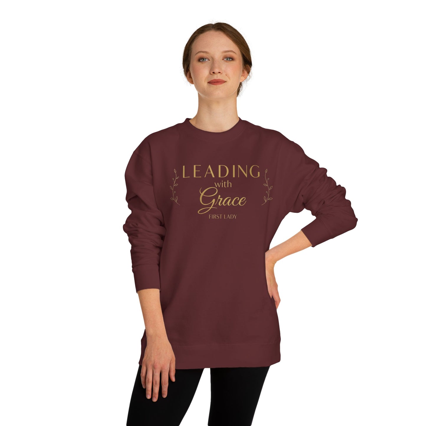Leading with Grace Sweatshirt — Inspirational Women's Leadership Crewneck