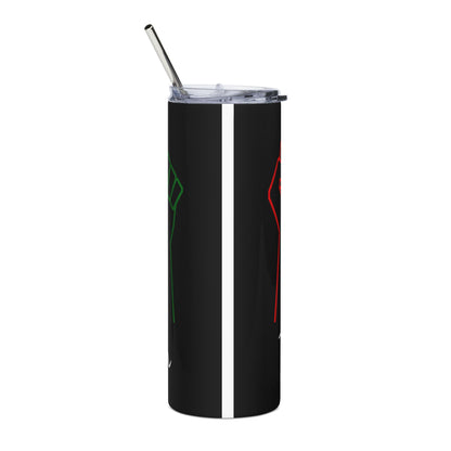Juneteenth Fist Stainless Tumbler — 20oz Black Insulated Cup