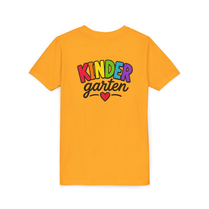 Kindergarten Rainbow Youth Tee — 'Kindergarten' Colorful Back-to-School Shirt