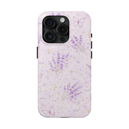 Faith Grace Blessed Phone Case | Christian Floral iPhone Case