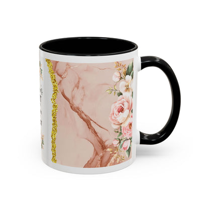 Mother's Heart Floral Accent Coffee Mug – “A Mother's Heart…Where Love Speaks the Loudest” (11/15oz)