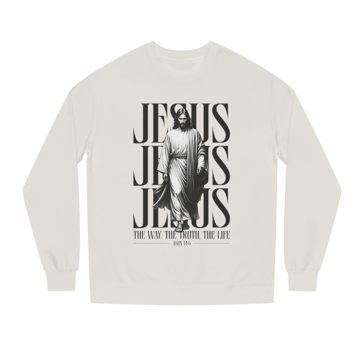 Jesus Crewneck Sweatshirt – The Way The Truth The Life Graphic