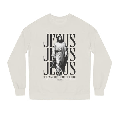 Jesus Crewneck Sweatshirt – The Way The Truth The Life Graphic