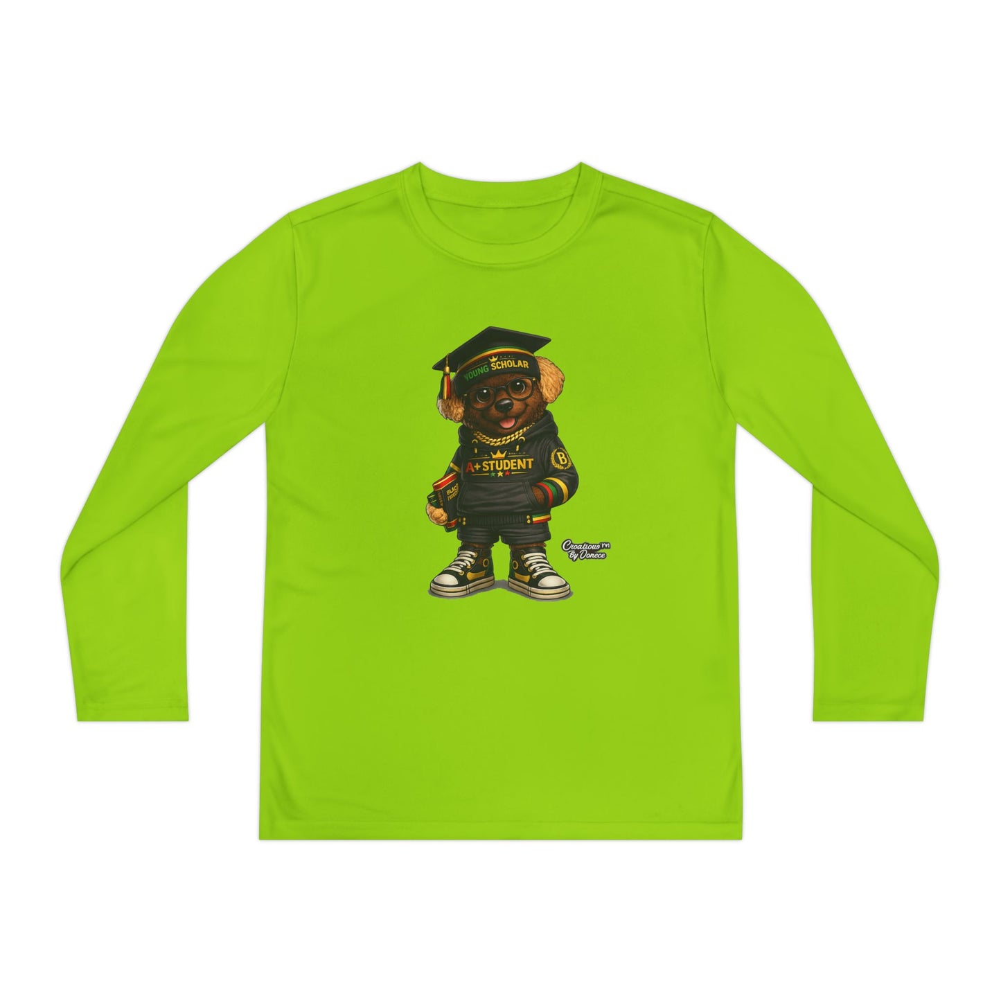Youth Long Sleeve Tee — Graduation Bear Design