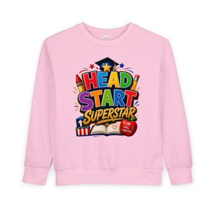 Head Start Superstar Toddler Sweatshirt — Colorful Preschool Graduation Gift