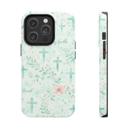 Walk By Faith Phone Case | Christian floral iPhone Case