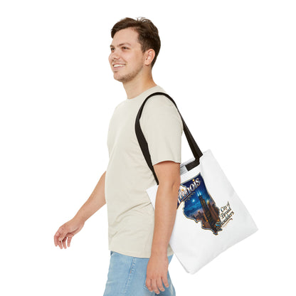 Illinois Skyline Tote Bag — "City of Broad Shoulders" Chicago Night Design
