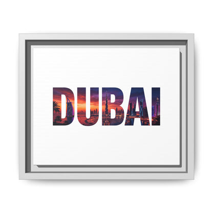 Dubai Photo-Text Matte Canvas Framed Wall Art