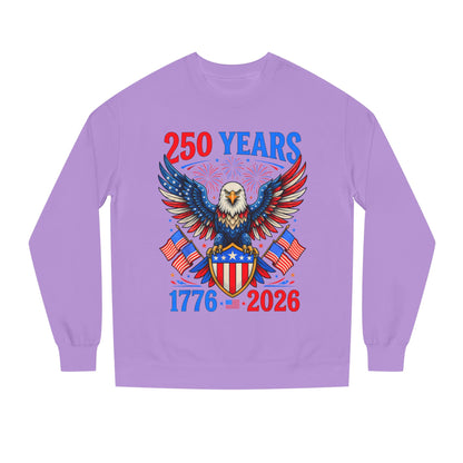 250 Years 1776–2026 Eagle Crewneck Sweatshirt — Patriotic 250th Anniversary