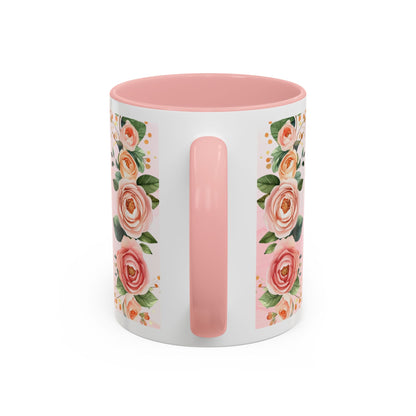 Mom Floral Accent Coffee Mug – Pink Mother's Day Gift (11/15oz)