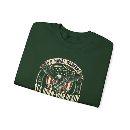 U.S. Naval Warfare Sea Born-War Ready America’s Ocean Force Sweatshirt