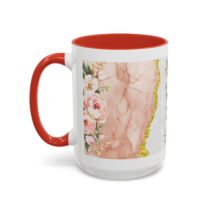 Mother's Heart Floral Accent Coffee Mug – “A Mother's Heart…Where Love Speaks the Loudest” (11/15oz)