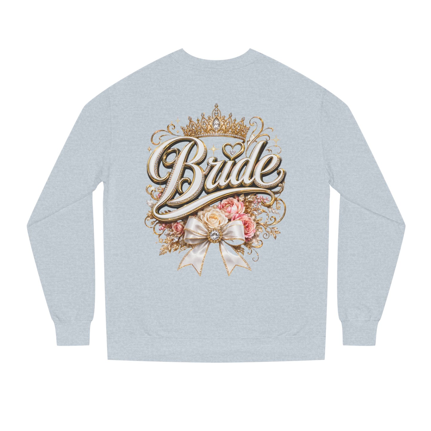 Bride Sweatshirt — Floral Crown Bridal Crewneck for Bachelorette & Wedding
