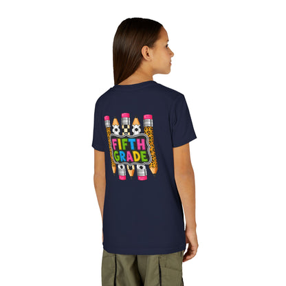 Fifth Grade Pencil Kids Tee — Back to School Youth Short Sleeve Shirt