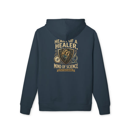 Physician Hoodie — "Heart of a Healer, Mind of Science" Medical Stethoscope Design