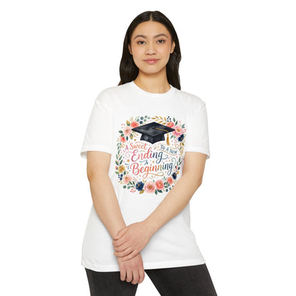 Graduation Floral Tee — “A Sweet Ending to a New Beginning”