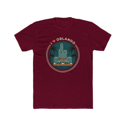 Orlando Fountain Retro Graphic Tee — I  Orlando Travel T‑Shirt