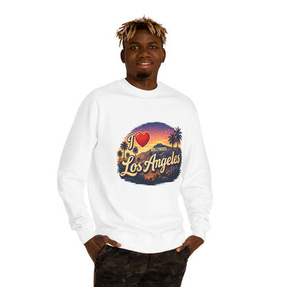 I  Los Angeles Crewneck Sweatshirt — Vintage Sunset LA Pullover