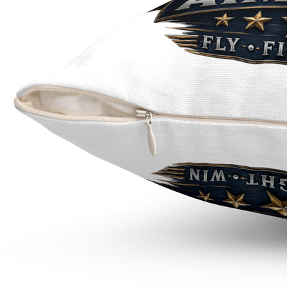 U.S. Air Force "Aim High" Decorative Pillow - Bald Eagle Military Throw Pillow