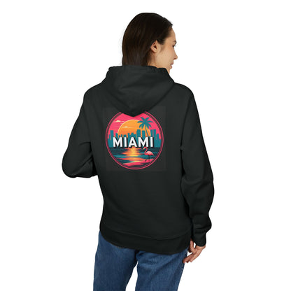 Miami Sunset Hoodie — Retro Palm Beach Graphic