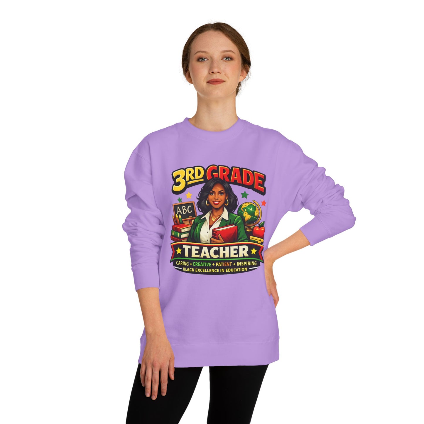 3rd Grade Teacher Sweatshirt – Inspiring Black Excellence Teacher Gift