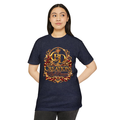 Creations By Donece® Logo T-Shirt – Gold Ornamental Graphic Tee