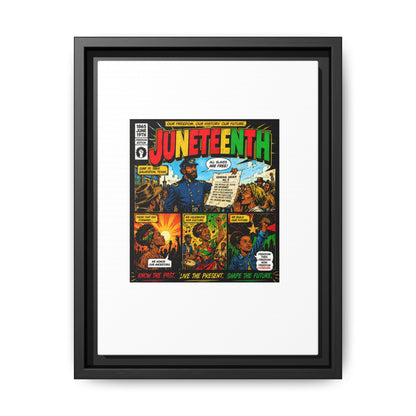 Juneteenth Comic Art Canvas - Framed Matte Wall Decor