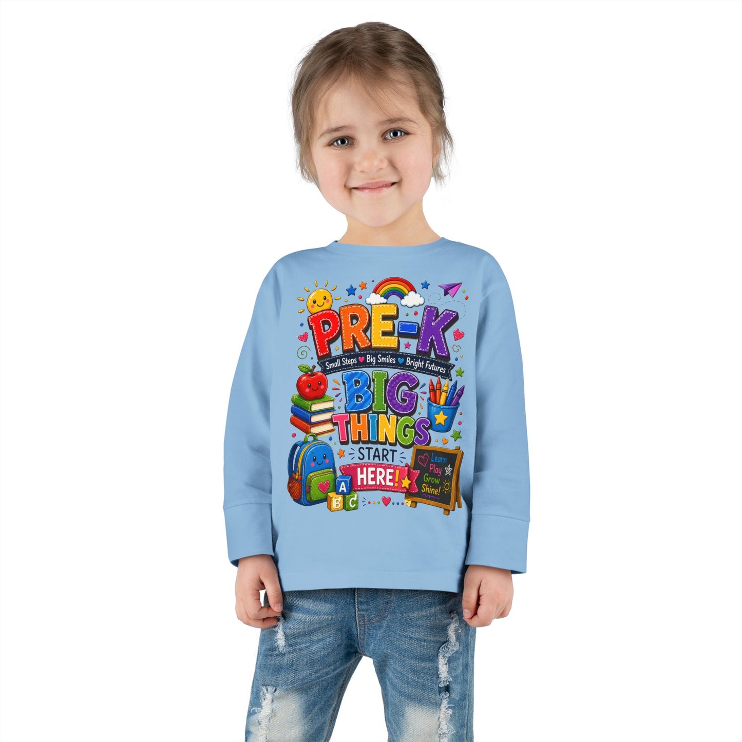 Pre-K Big Things Start Here Toddler Long Sleeve Tee