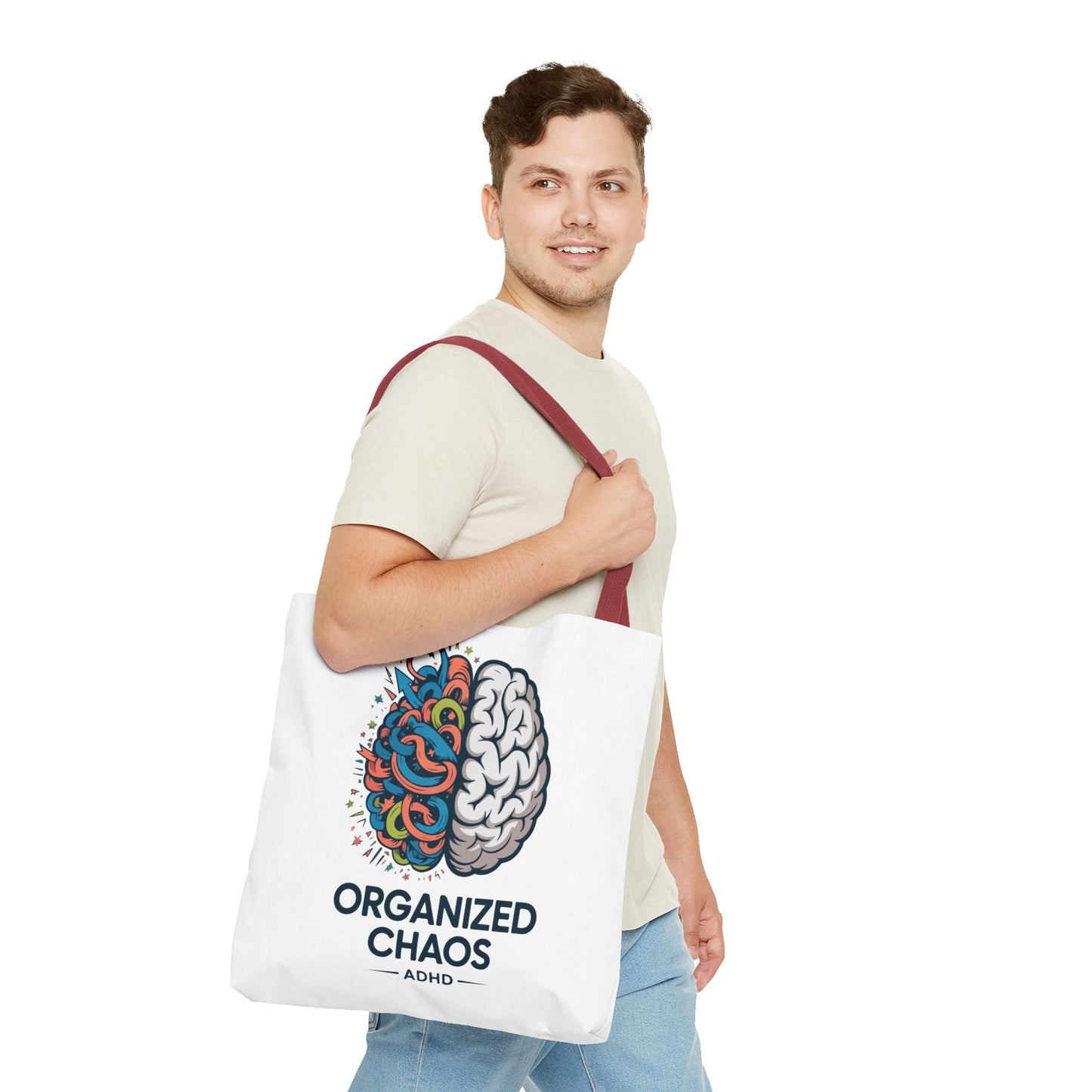 ADHD Tote Bag — "Organized Chaos" Brain Design