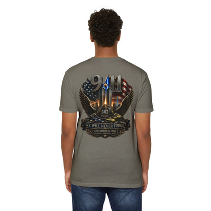 9/11 Memorial T-Shirt — "We Will Never Forget" Tribute Tee