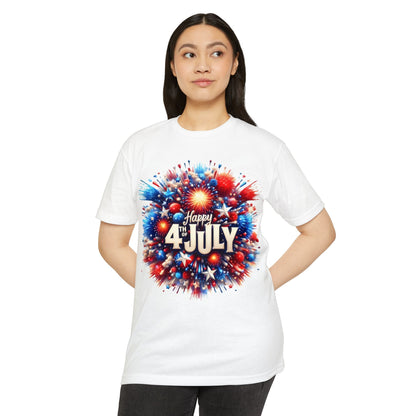 Happy 4th of July T-Shirt — Patriotic Fireworks Tee