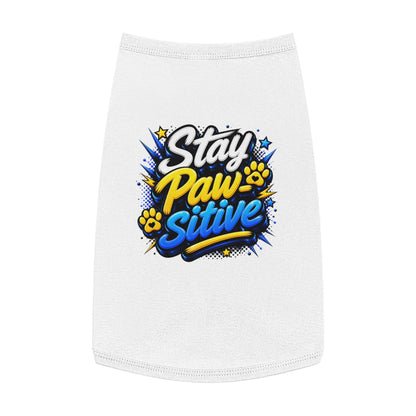 Stay Paw-sitive Pet Tank Top — Positive Paw Print Dog Shirt
