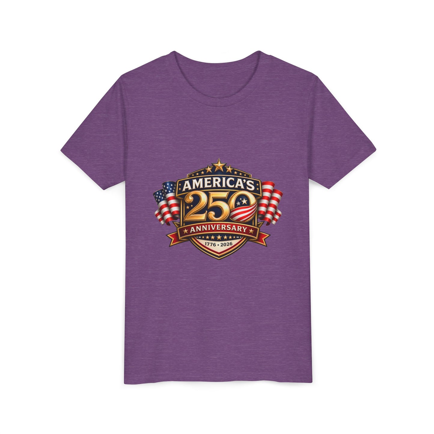 America's 250th Anniversary Youth Tee - Patriotic 1776–2026 Celebration Shirt