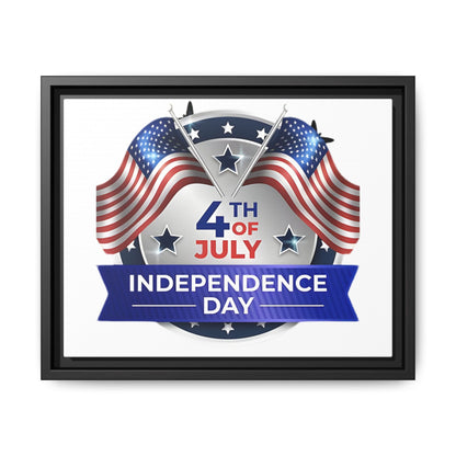 4th of July Independence Day Framed Matte Canvas