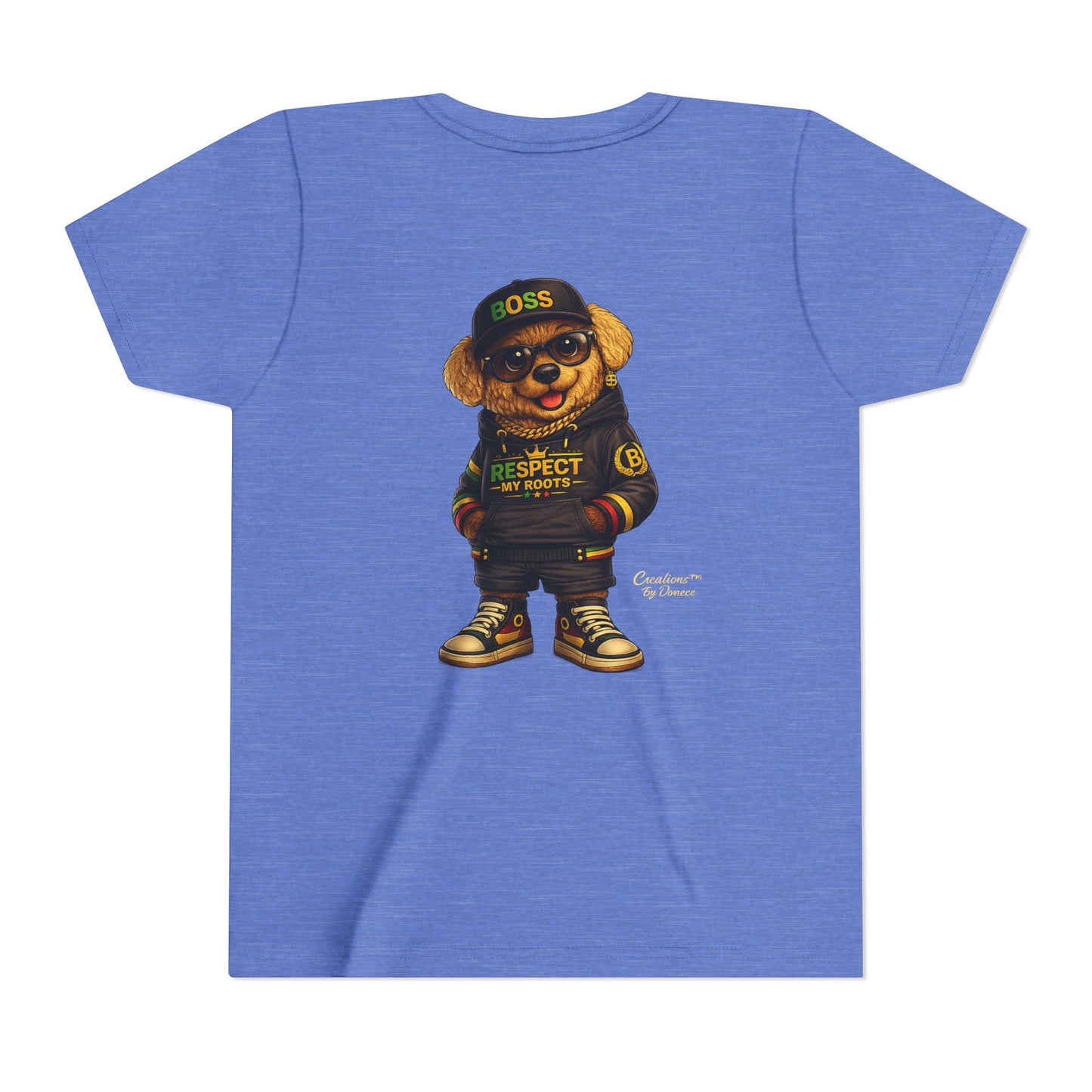 Kids Graphic Tee - 'Respect the Hustle' Teddy Bear Streetwear