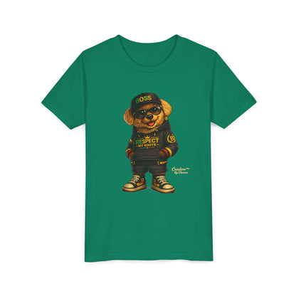 Kids Graphic Tee - 'Respect the Hustle' Teddy Bear Streetwear