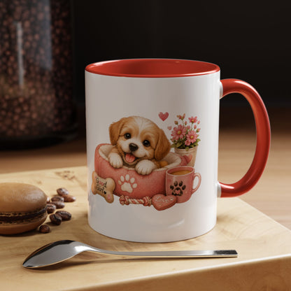 Cute Puppy Coffee Mug — Adorable 'Good Girl' Dog Design, Accent 11/15oz
