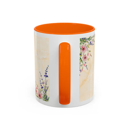 Mother Home Coffee Mug — Floral 'She Gave Us Love, She Gave Us Strength' Accent Mug