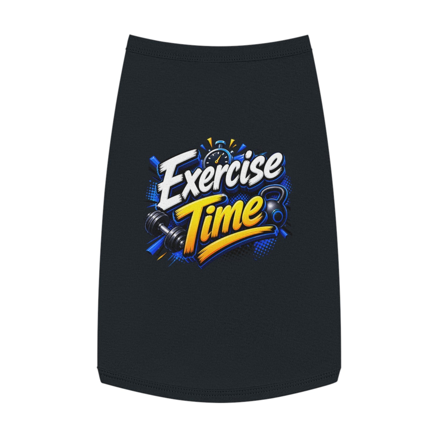 Exercise Time Pet Tank Top — Funny Workout Dog Shirt