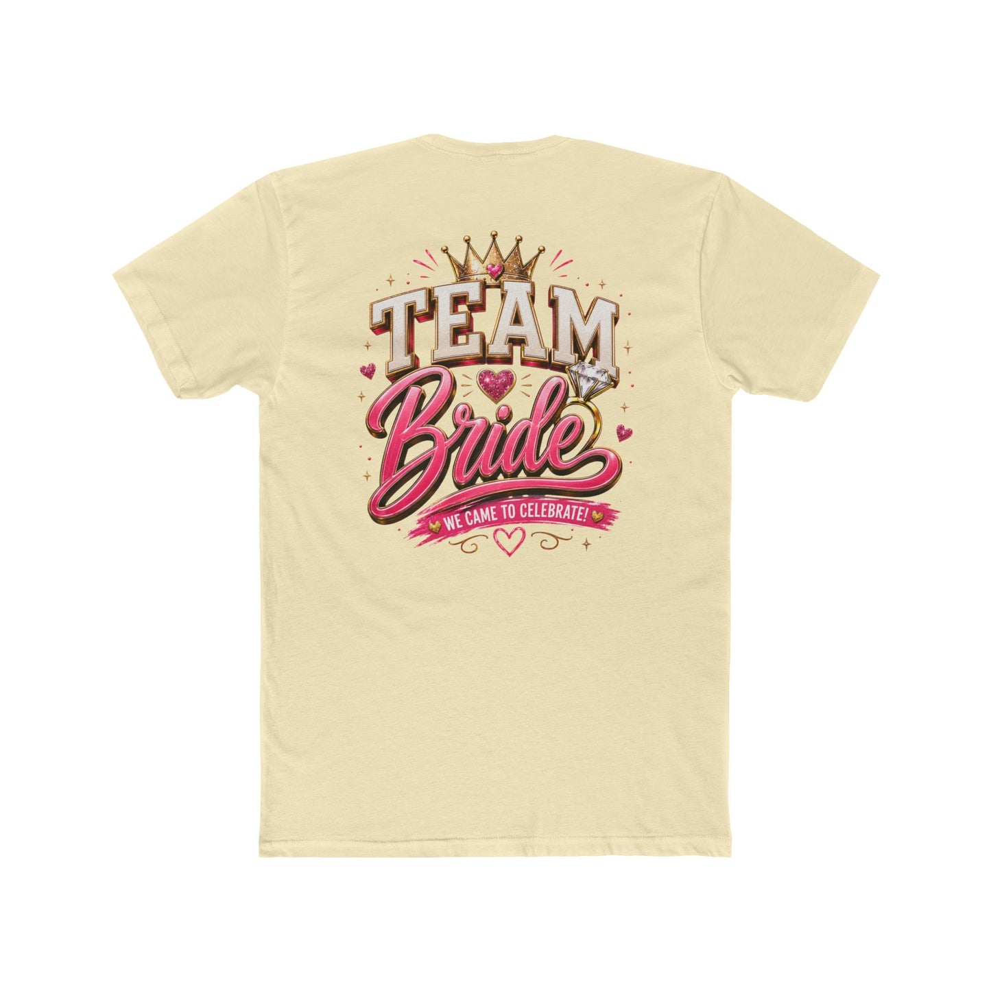 Team Bride T‑Shirt — Bachelorette Party Tee with Crown & Hearts