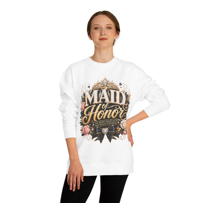 Maid of Honor Sweatshirt - Floral Crown Bridal Party Crewneck
