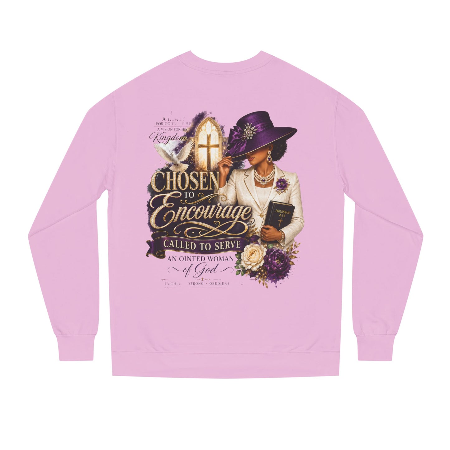 Christian Women's 'Chosen to Encourage' Sweatshirt – Faith-Based Encourager Design